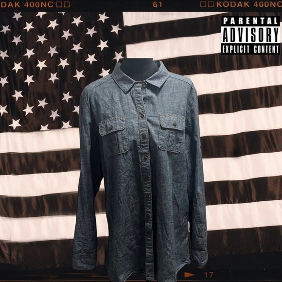 Eddie Bauer Other - Eddie Bauer XLT, long sleeve button up Jean Shirt